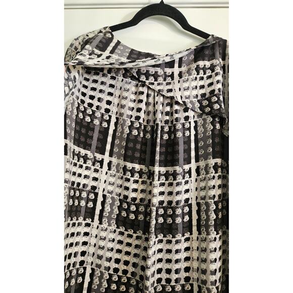 Thakoon for Design Nation Dress Size M Black Grey White Mini Long Sleeve - Picture 7 of 13